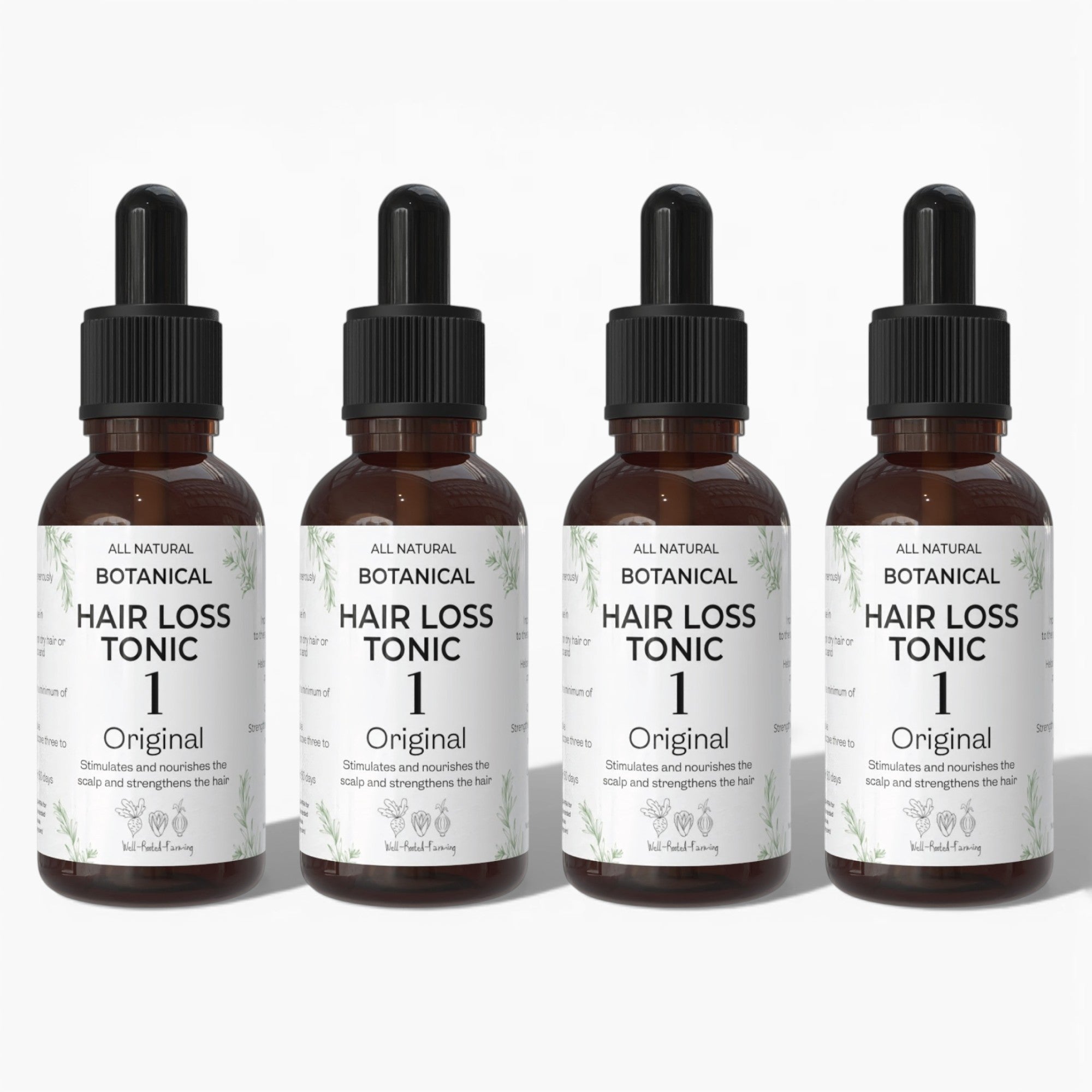 Botanical Hair Loss Tonic Dropper Set 100ml Bottles