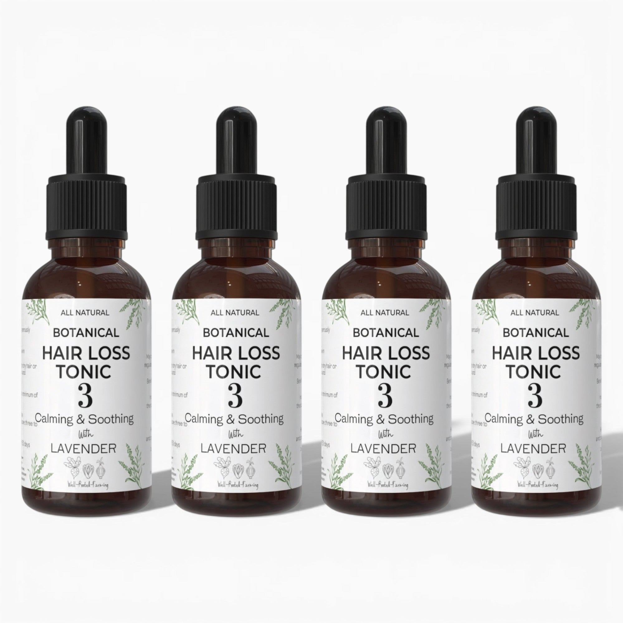 Botanical Hair Loss Tonic Dropper Set 100ml Bottles