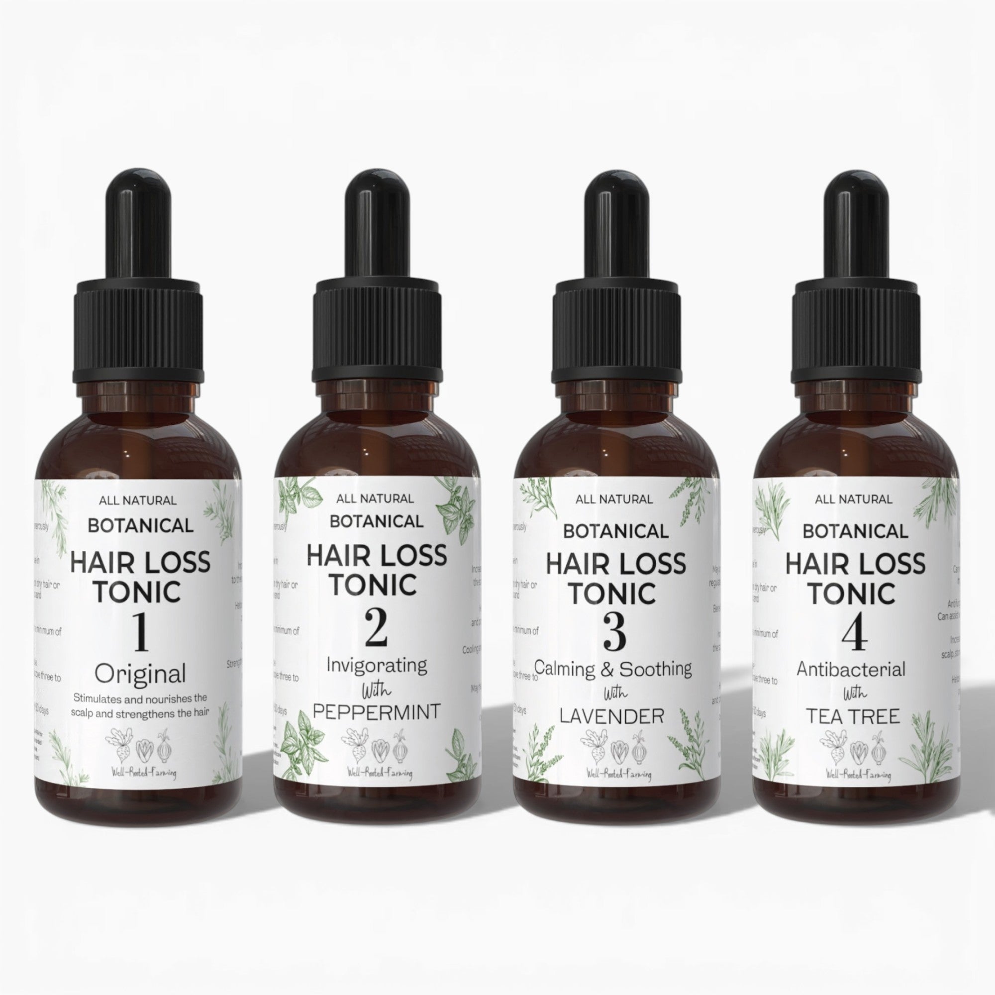 Botanical Hair Loss Tonic Dropper Set 100ml Bottles