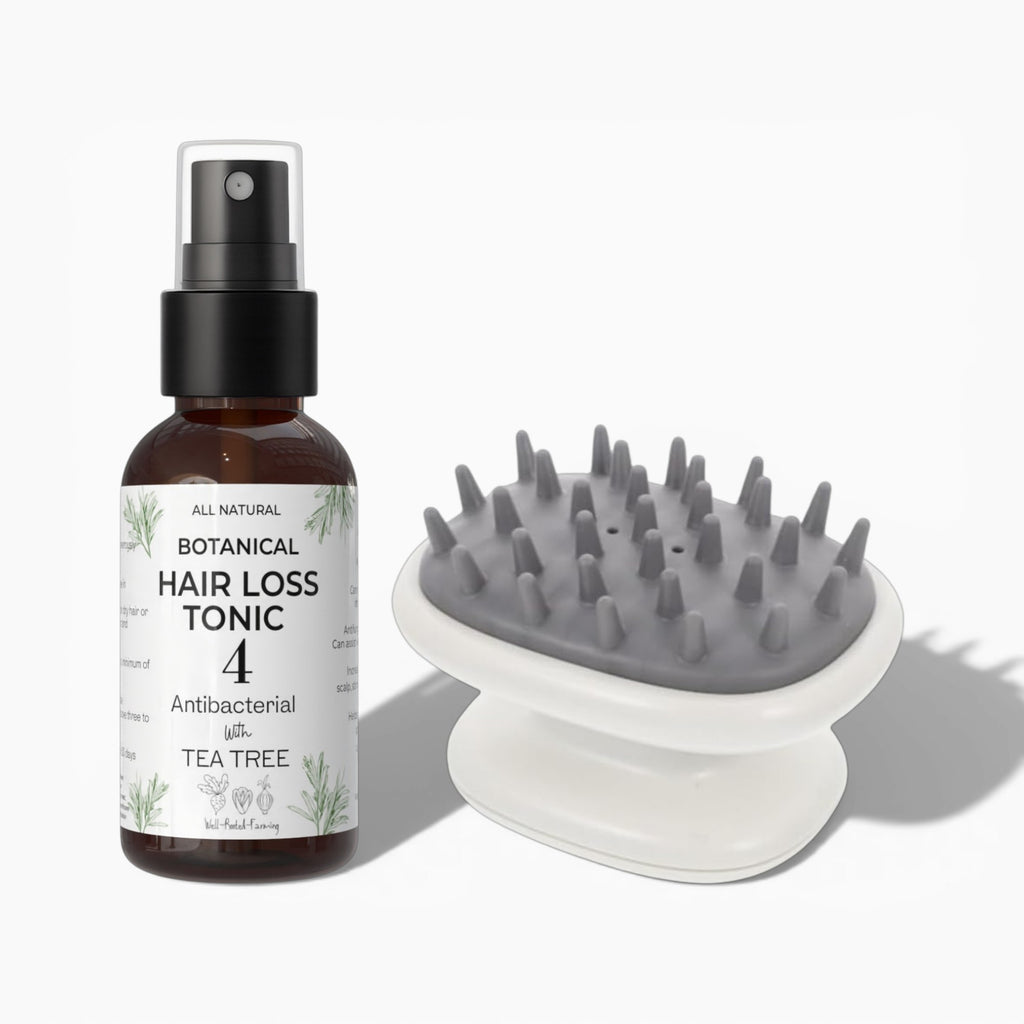 Hair Care Duo – Silicone Massager and 100ml Botanical Hair Loss Tonic